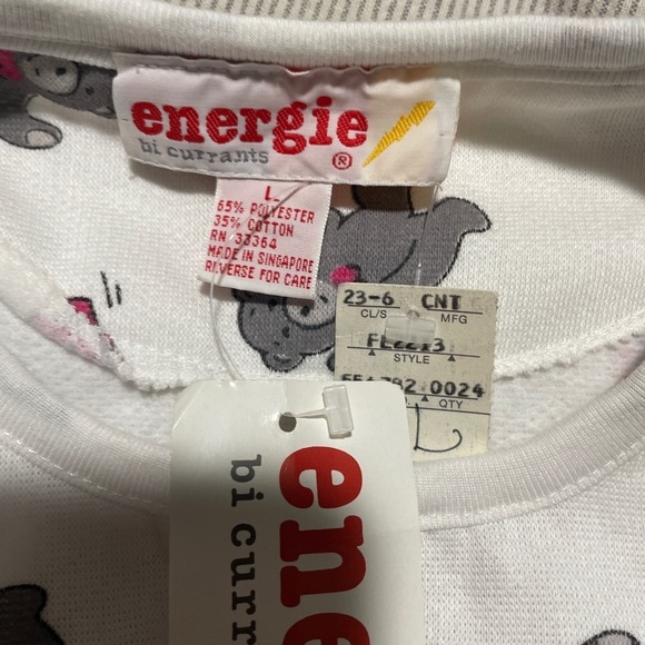 Energie Bi Currants Vintage Womens Large Bear Sweatshirt Nwt - Picture 8 of 8